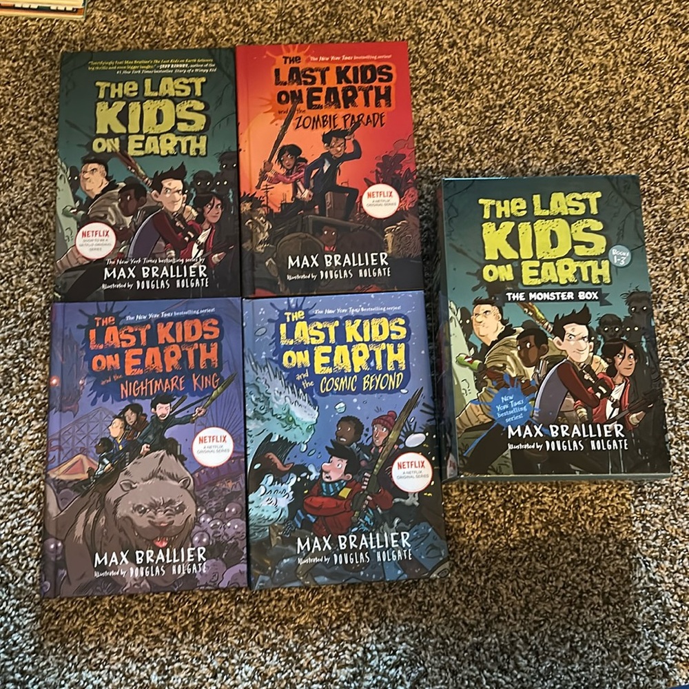The last kids on earth box set of books, lot. 4 books total by Max Brallier